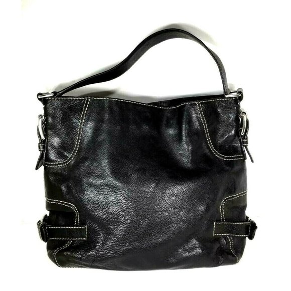 Michael Michael Kors Large Black Leather Shoulder Bag - Picture 2 of 12